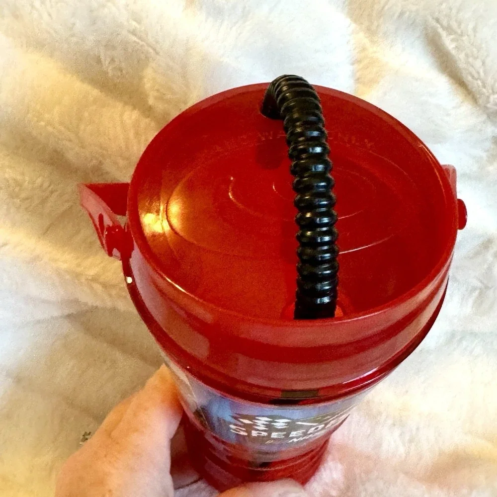 NASCAR Speed Park Souvenir Cup 32oz‎ Red w/ Handle Lid & Straw Whirley